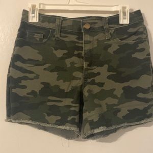 High rise midi shorts